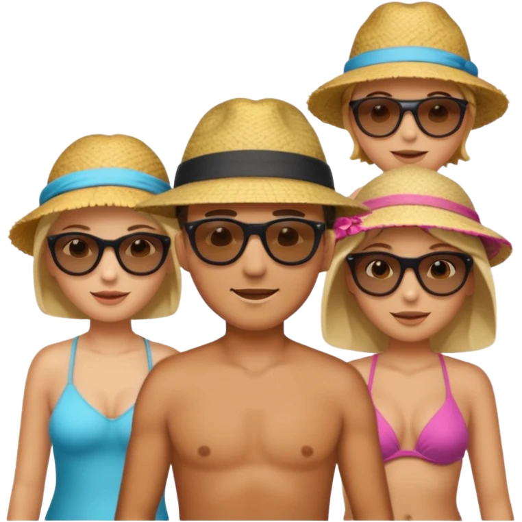 people at the beach emoji