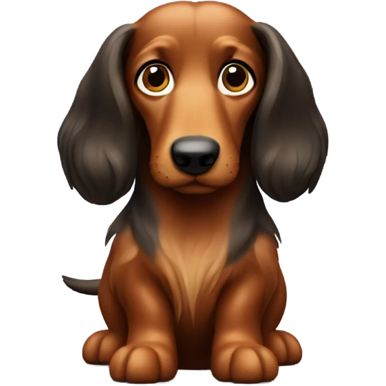Long haired sausage dog emoji