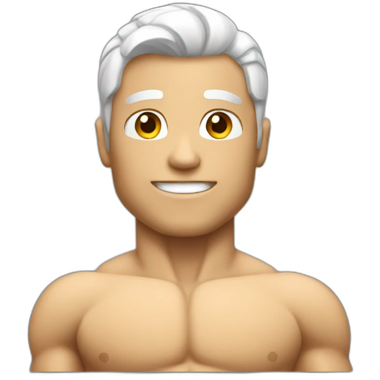 White Muscular body emoji