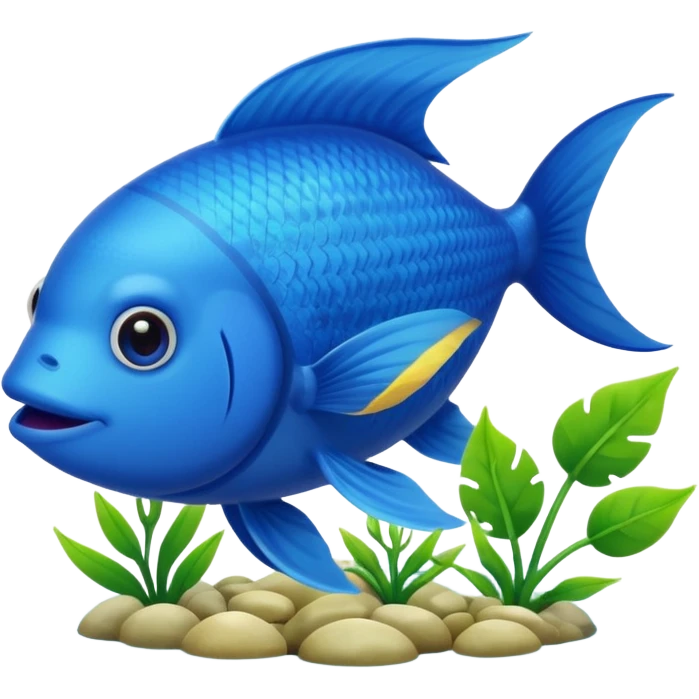 A fish eating a plant emoji