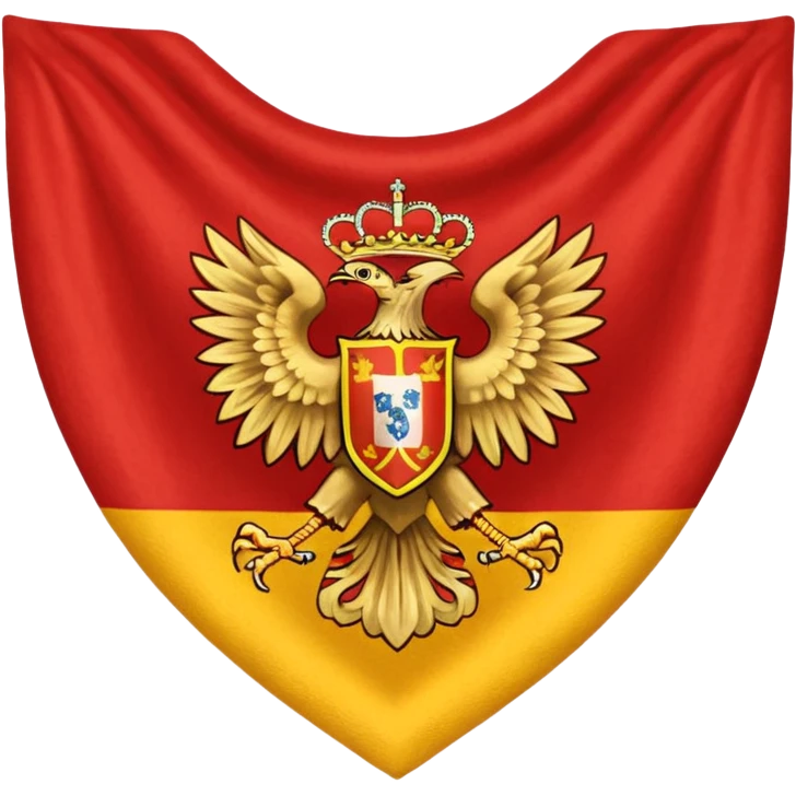 Bandera de españa con un águila en el escudo emoji