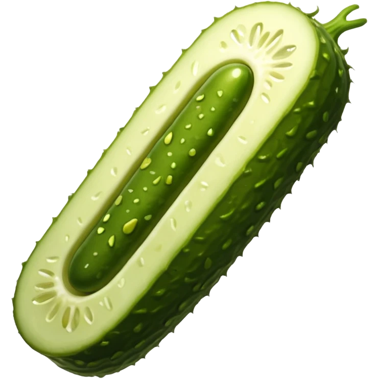 a sliced pickle emoji