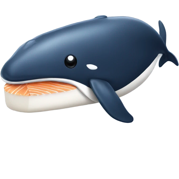 whale that is raw like a sushi emoji