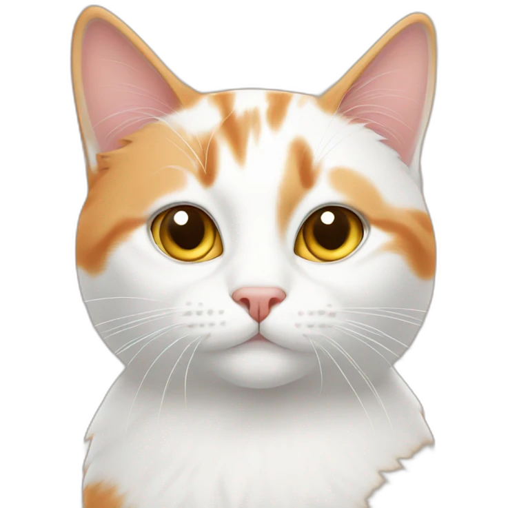 Orange and white cat emoji