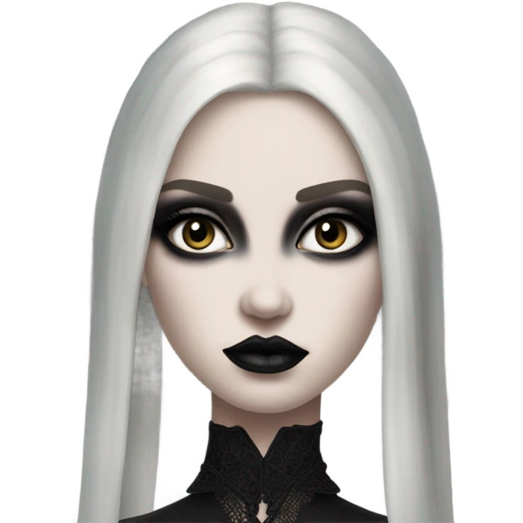 Hyper Realistic Goth victoria secret model emoji