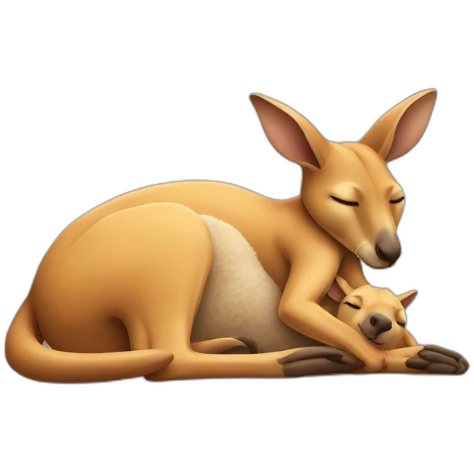 Kangaroo sleeping emoji