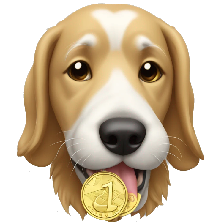 dog licking solana coin emoji