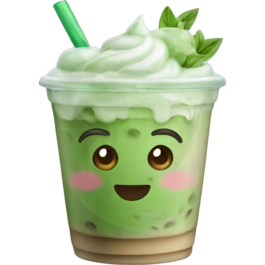 iced matcha latte emoji
