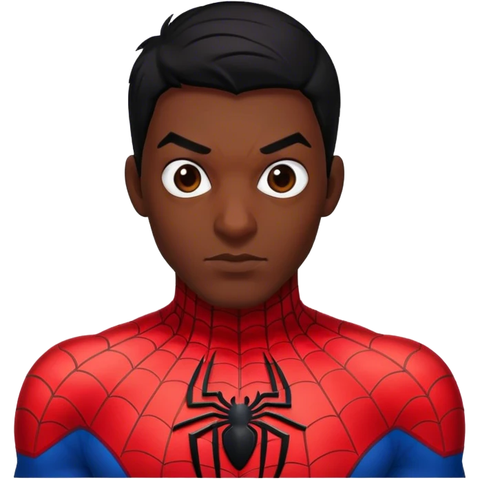 person as spiderman with black hair emoji