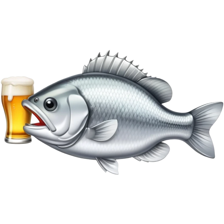 Bass with a beer  emoji