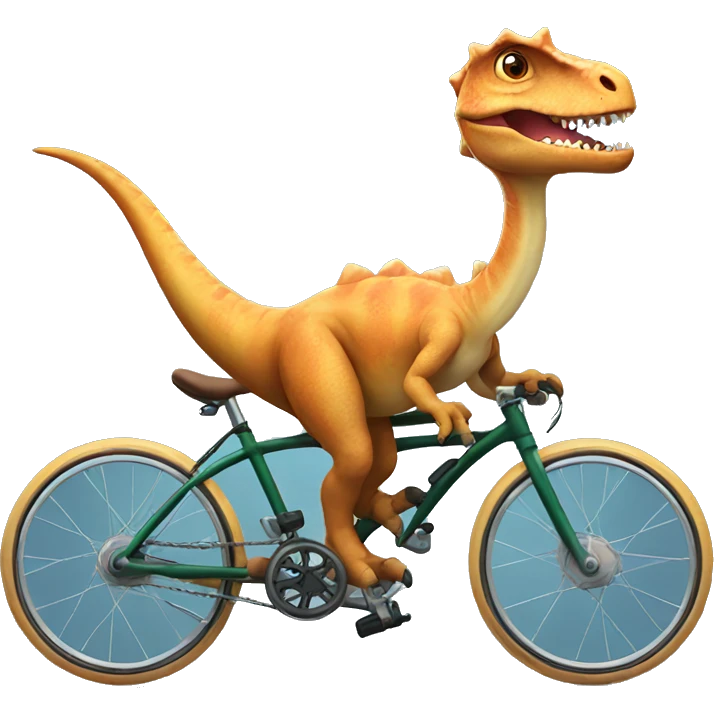 Dinosaur on a bike emoji
