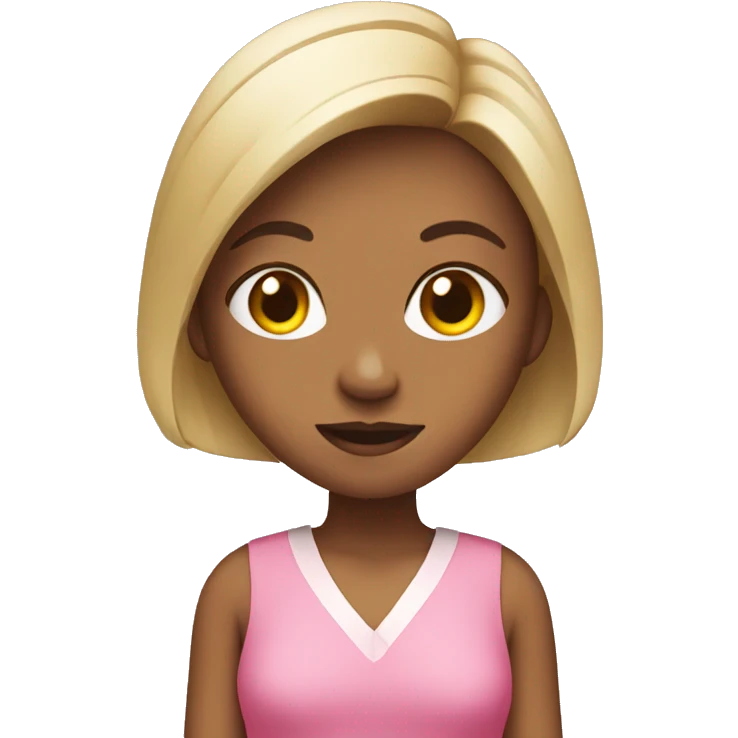 Ping with Pink dress emoji