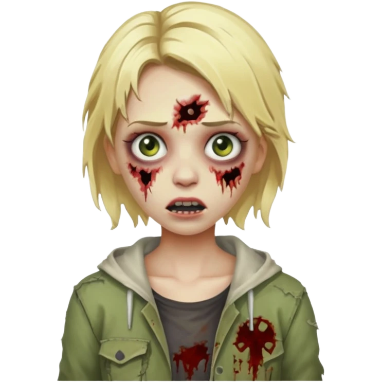 girl zombie with blonde hair emoji