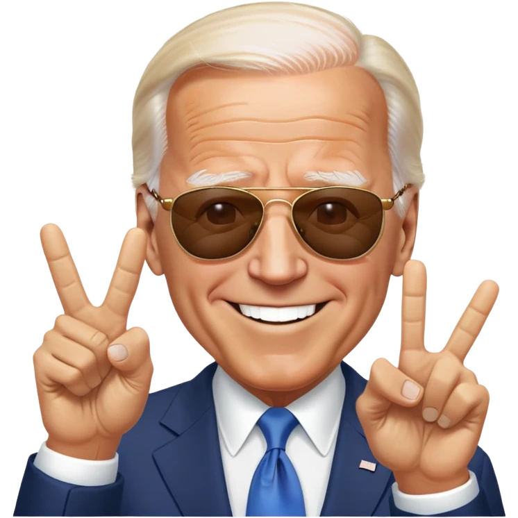 Biden sunglasses peace sign  emoji
