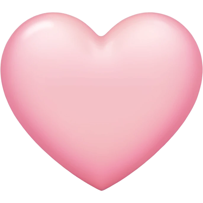 light pink heart with a subtle gradient, 3D effect emoji