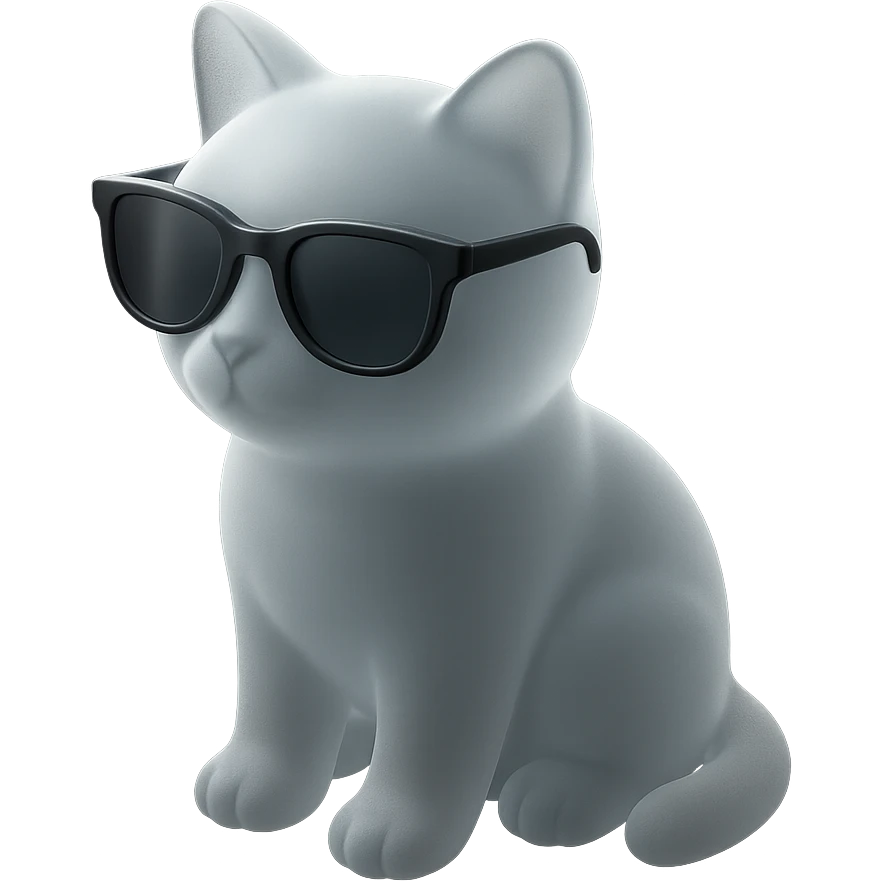 Cat wearing sunglasses emoji