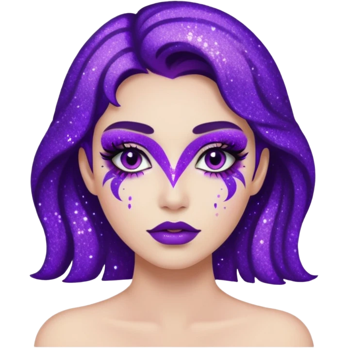 glitter purple officer emoji