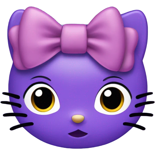 Purple hello kitty emoji