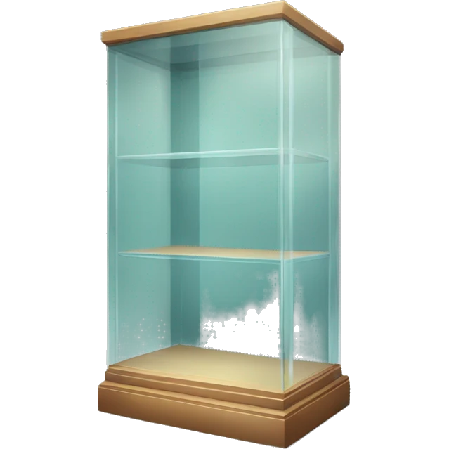 Vitrine, Glass box with nothing inside it. Glass Box. emoji