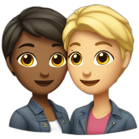 Lesbian couple emoji