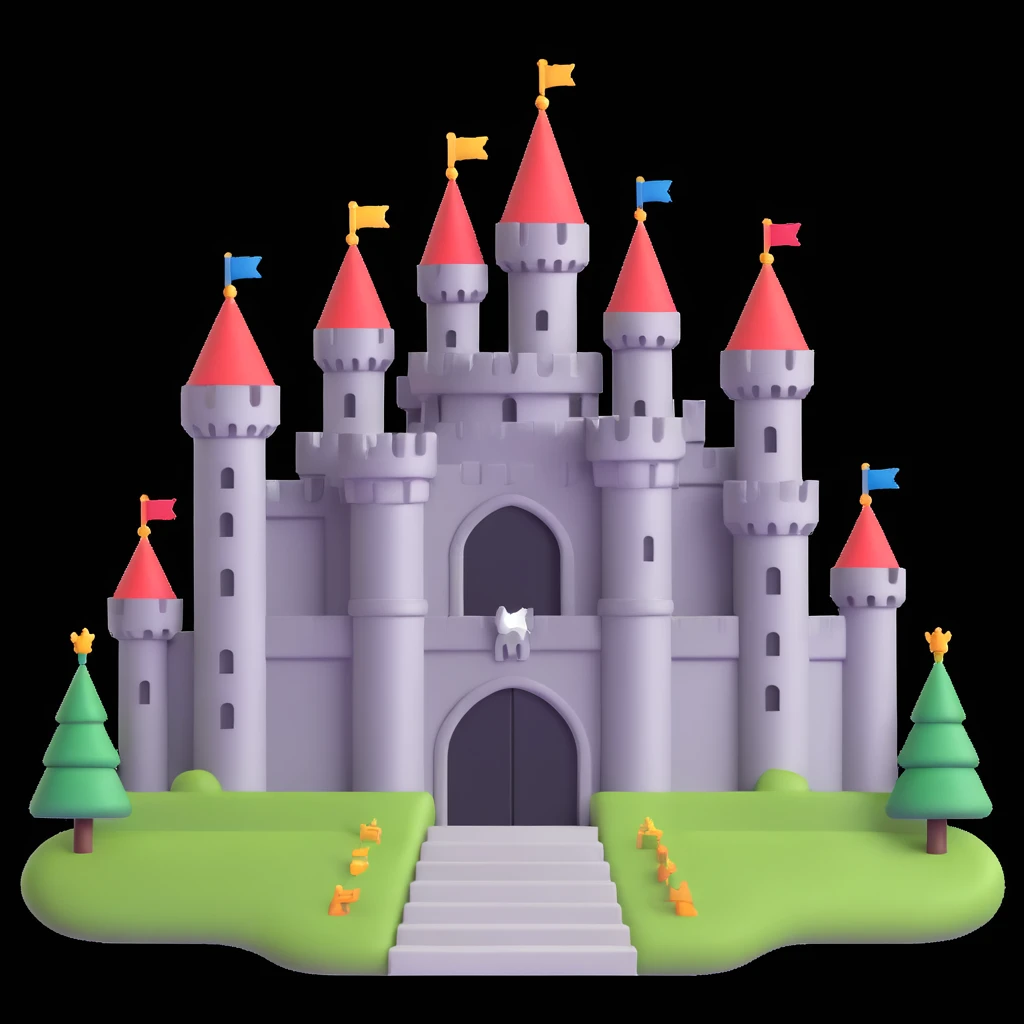 king and queen, castle background emoji