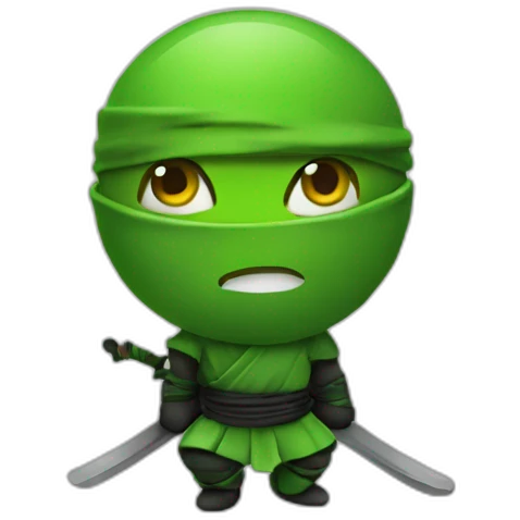 Ninja in green aple emoji