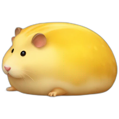 big hamster yellow pudding emoji