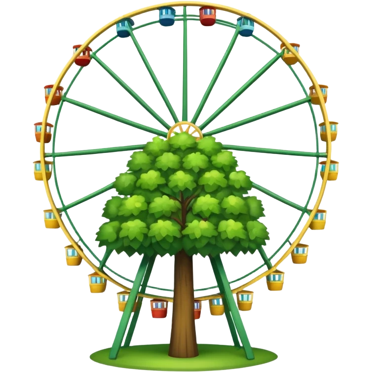 amusement park tree wheel emoji