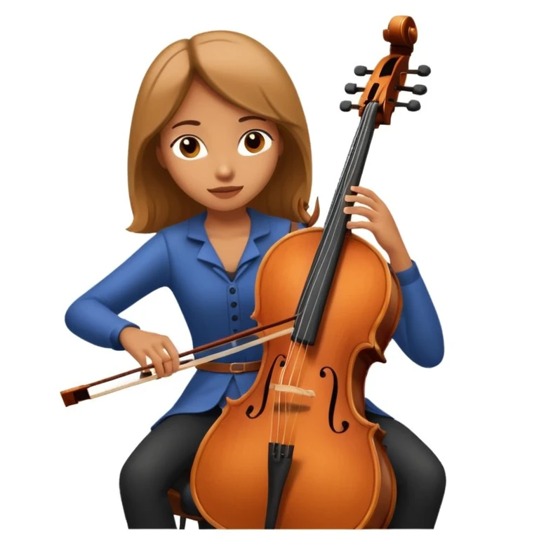 girl playing cello emoji