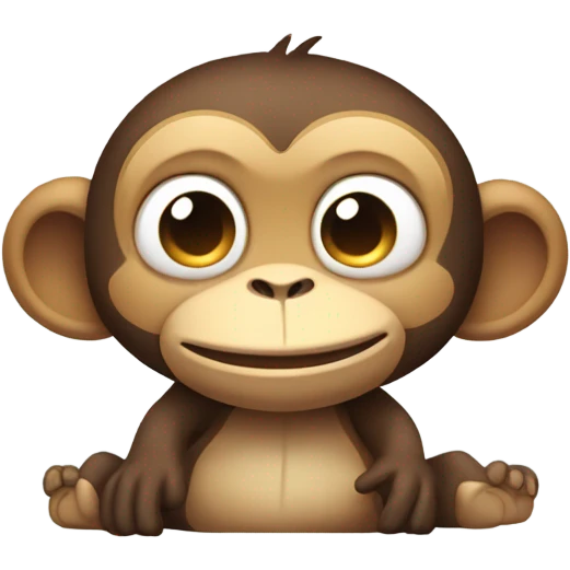 cute monkey dreaming about a cute dinosaur  emoji