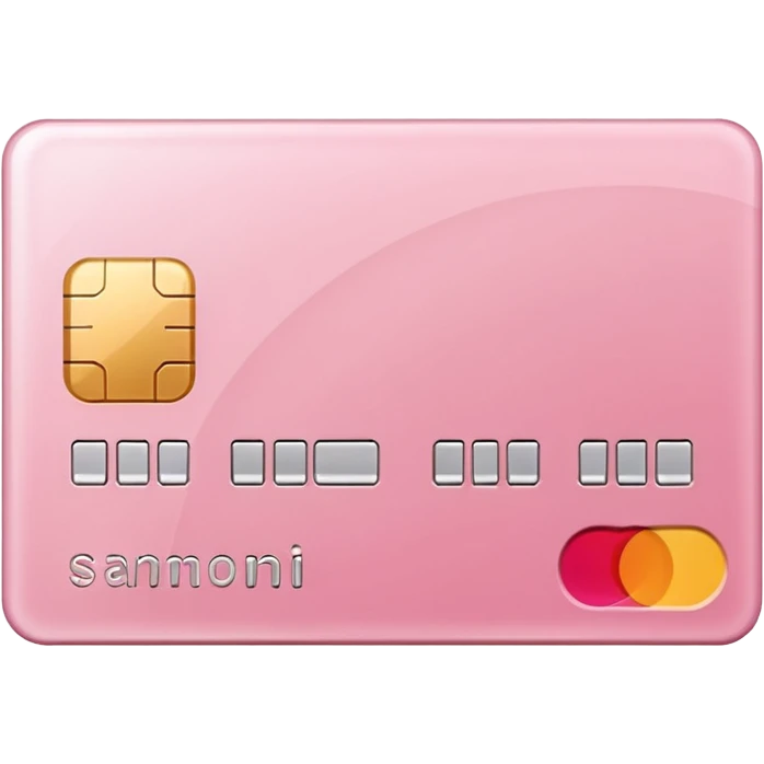 Make a credit card with light pink tones emoji
