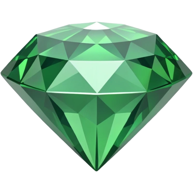 generate a green diamond geometrical form 2D, without reflections or anything complicated emoji