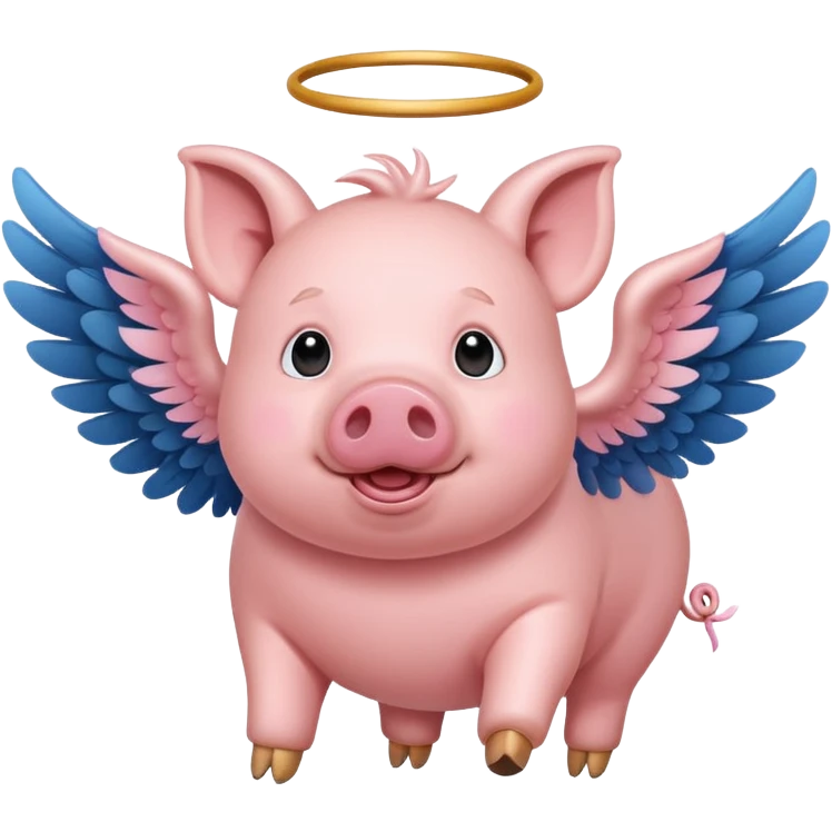 Pig flying  emoji