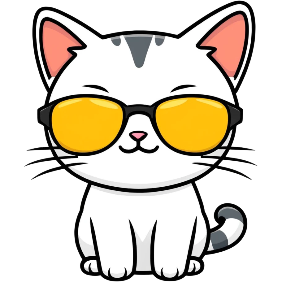 Cat with sunglasses emoji