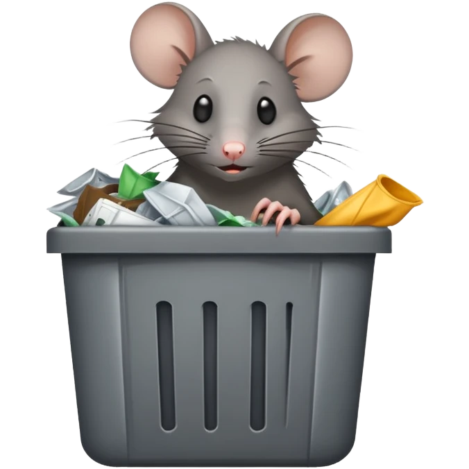 A rat in the trash emoji