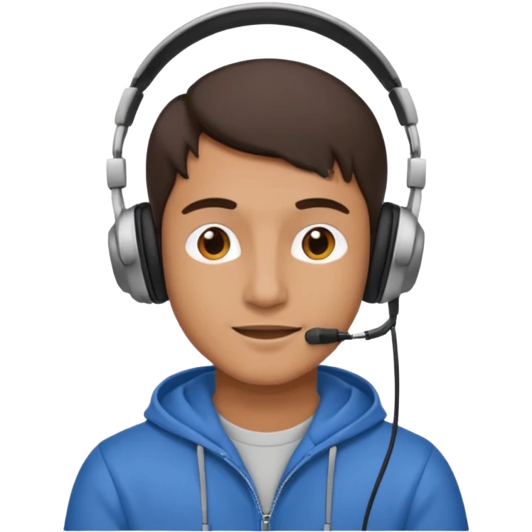 Man with on-ear headphones emoji