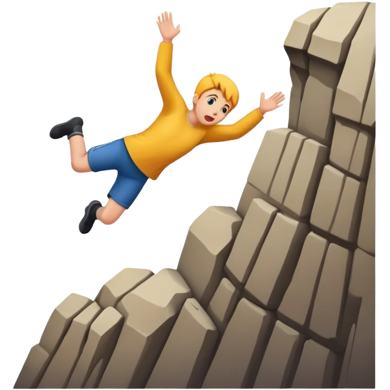 falling off a cliff emoji