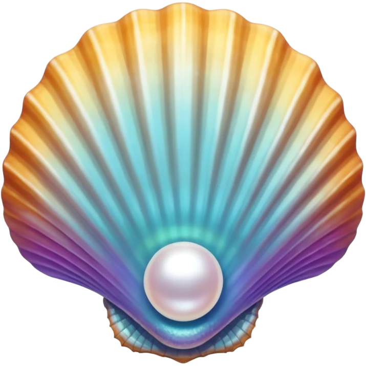 Seashell with pearl emoji