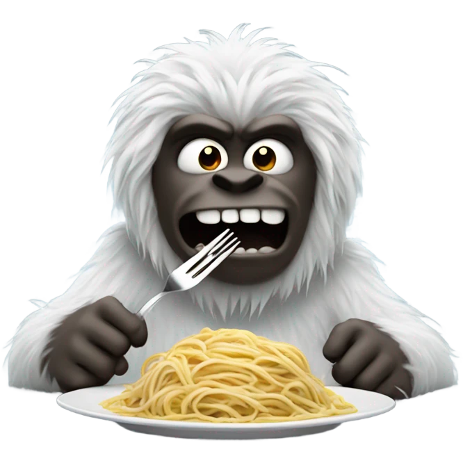 yeti eating spaghet emoji