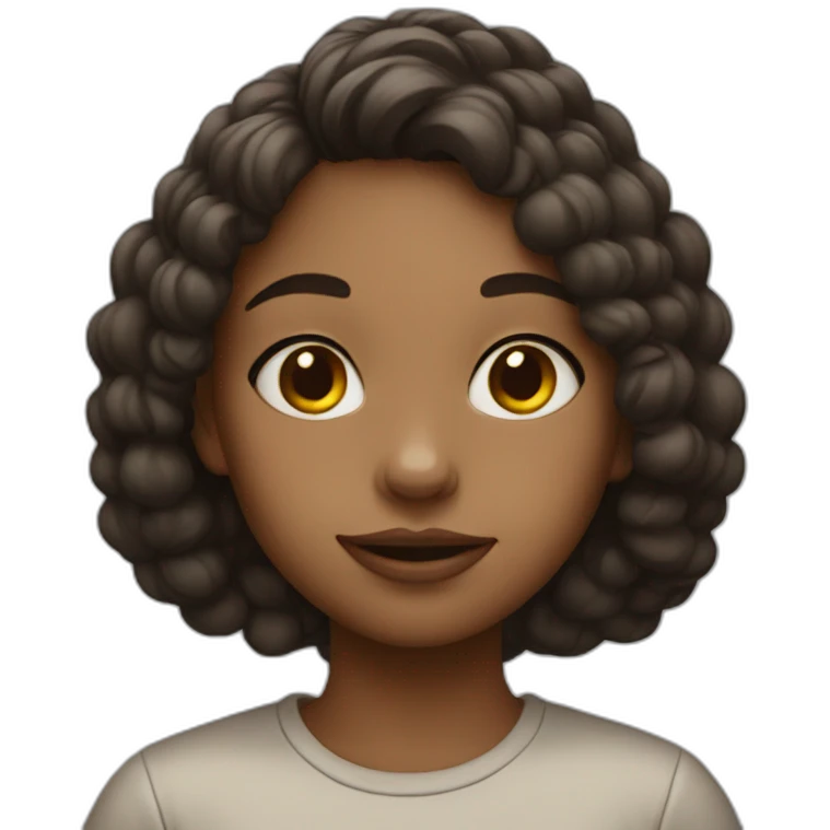 Girl with out paint emoji