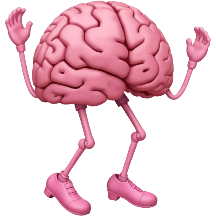 brain with legs emoji
