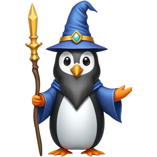Penguin Wizard emoji