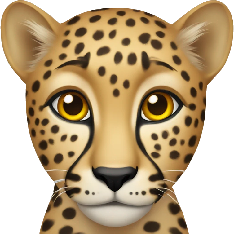 Cheetah with hazel eyes emoji