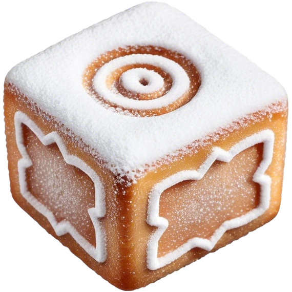 Turkish Delight Cinematic Realistic Turkish Delight Dessert Emoji, depicted as a single, delicate piece of Turkish delight dusted with powdered sugar, rendered with intricate textures and soft, inviting lighting. emoji