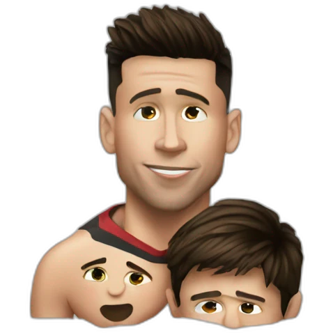 Ronaldo kiss messi emoji
