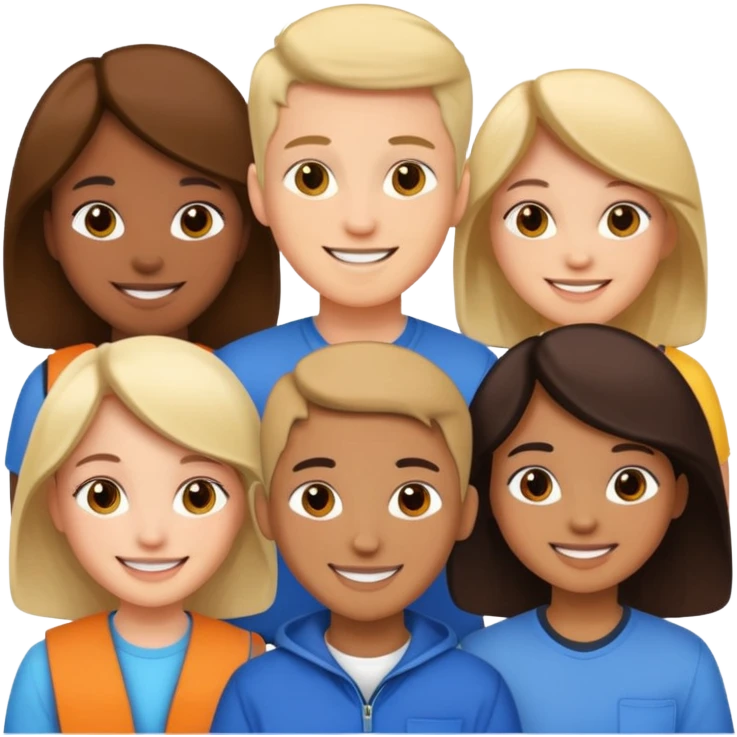 grupo de estudiantes  emoji