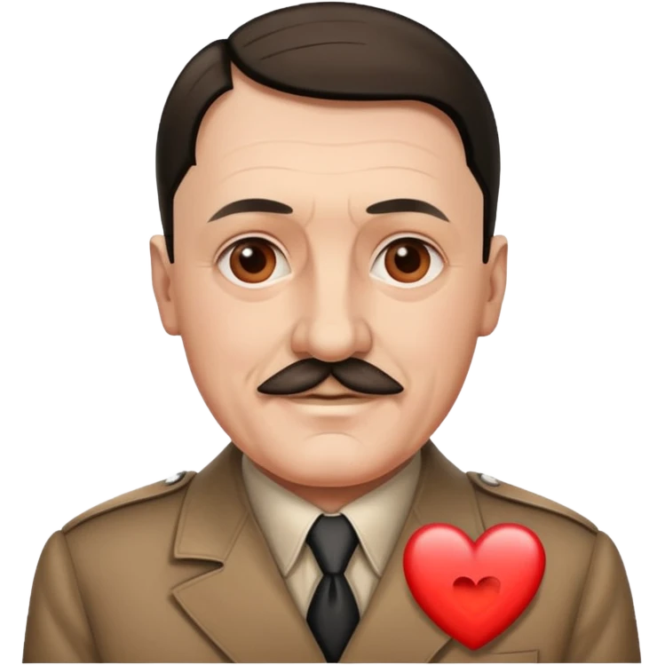 Adolf hitler showing heart emoji  emoji
