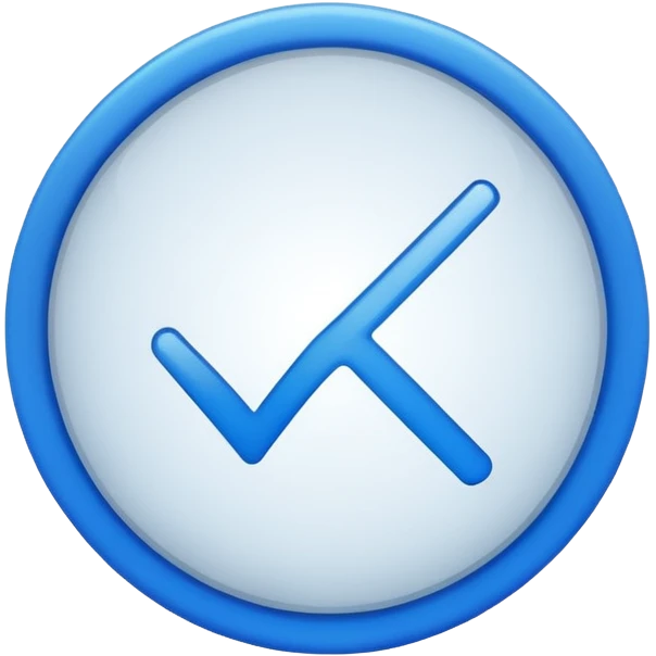 Generate an emoji A white tick in the blue circle.  emoji