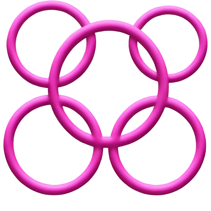 Pink Olympic rings  emoji