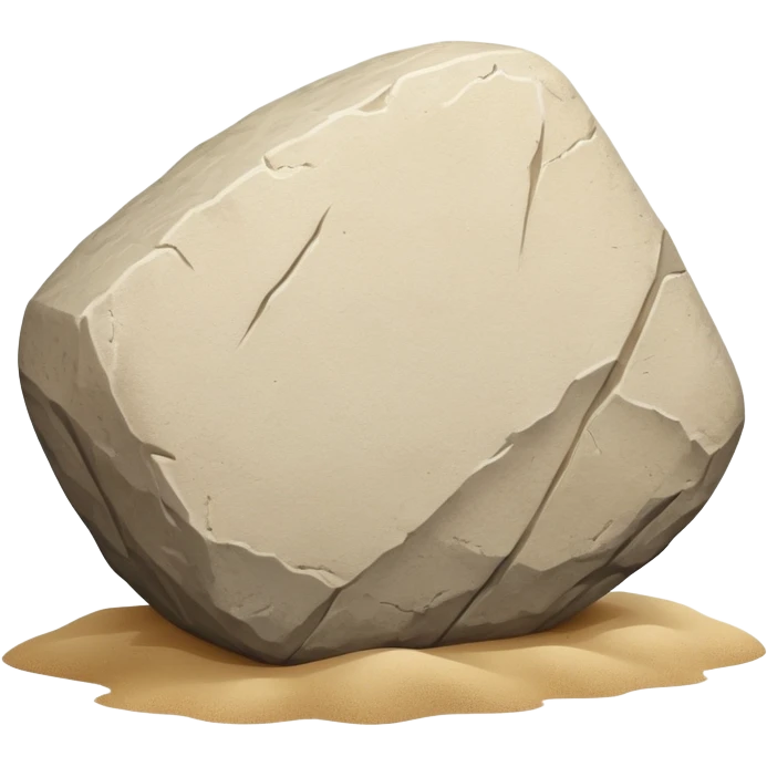 generate realistic detailed stone in 3d style with sand  emoji
